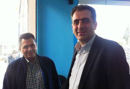 Το εκλογικό κέντρο του Στάθη Σαρηγιαννίδη επισκέφτηκε ο Κώστας Καλαϊτζίδης