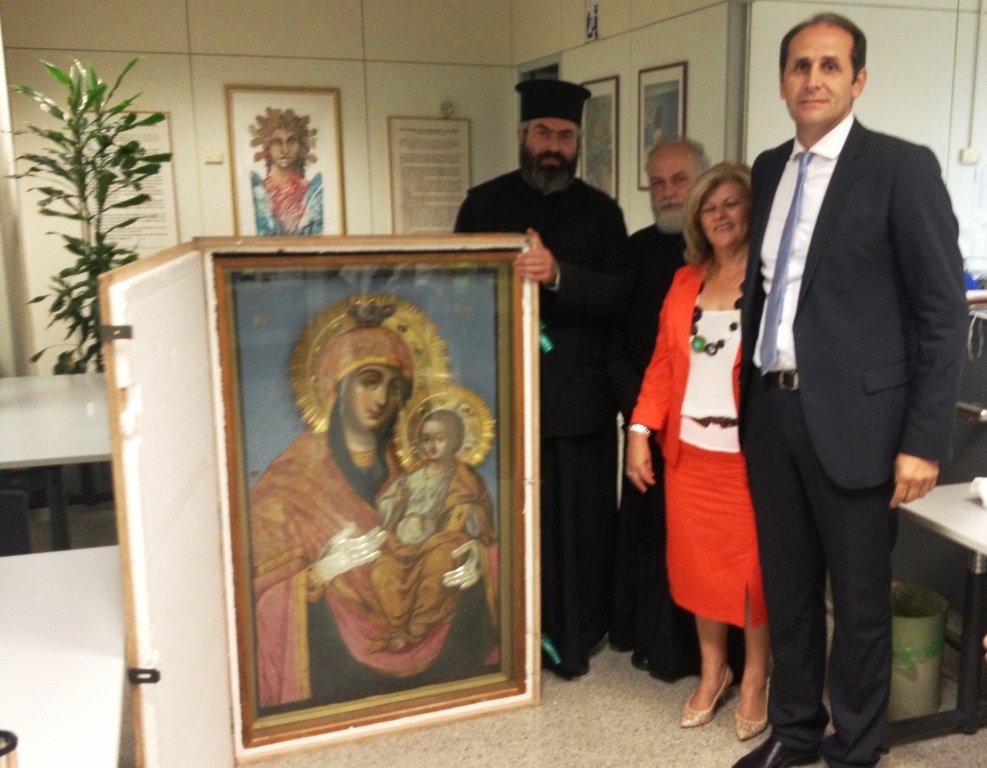 Στον Ελ. Βενιζέλους υποδέχτηκε την εικόνα της Παναγίας Αγιοταφίτισσας ο Απ. Βεσυρόπουλος