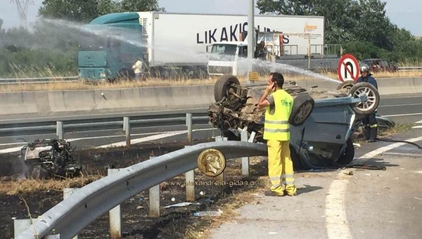 ΤΩΡΑ: Τροχαίο στο Νησέλι στην έξοδο προς Θεσσαλονίκη (εικόνες-βίντεο)