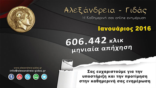 29.327 φορές διαβάστηκε το Αλεξάνδρεια-Γιδάς την Καθαρά Δευτέρα – Ευχαριστούμε!