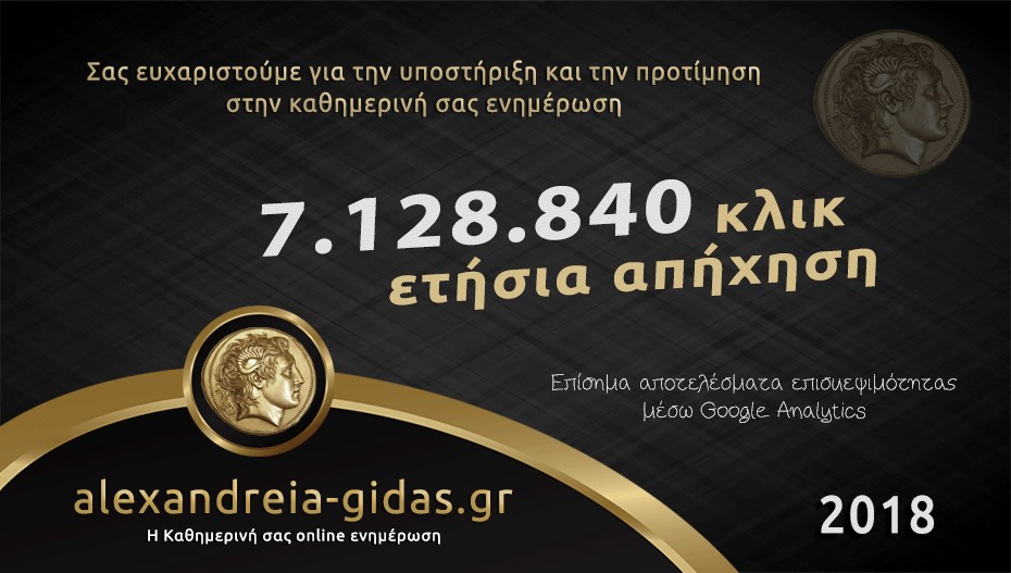 Μας διαβάσατε 7.128.840 φορές το 2018 – Το Ευχαριστώ είναι λίγο!