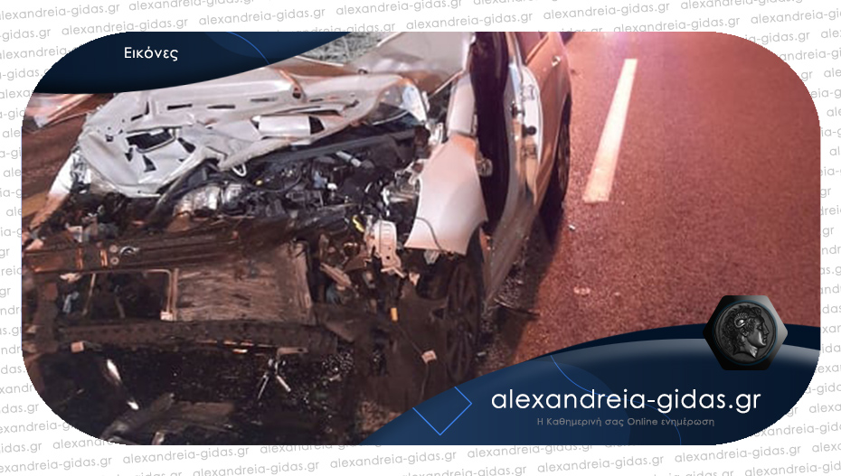 Σοβαρό τροχαίο έξω από τη Βέροια – Ι.Χ. «καρφώθηκε» σε φορτηγό