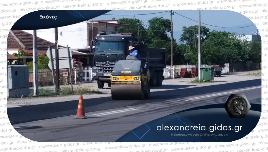 Συνεχίζει τα έργα ασφαλτόστρωσης η Π.Ε. Ημαθίας στον δήμο Αλεξάνδρειας