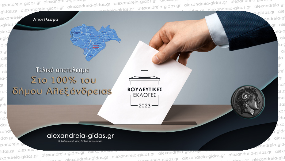 Το τελικό αποτέλεσμα στα 89 εκλογικά τμήματα του δήμου Αλεξάνδρειας – πάνω από 45% η Ν.Δ.