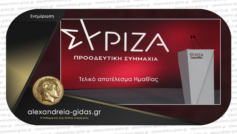 Τελικό αποτέλεσμα για τον πρόεδρο του ΣΥΡΙΖΑ στην Ημαθία – 4 ψήφοι χώρισαν Αχτσιόγλου – Κασσελάκη