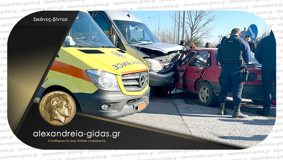 Τροχαίο ατύχημα στο Νησέλι: Mini bus συγκρούστηκε με Ι.Χ. – στο νοσοκομείο ο ένας οδηγός