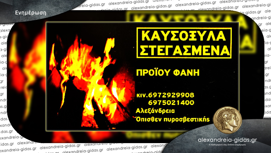 Στεγασμένα καυσόξυλα στην επιχείρηση “ΠΡΟΙΟΥ Φανή” στην Αλεξάνδρεια