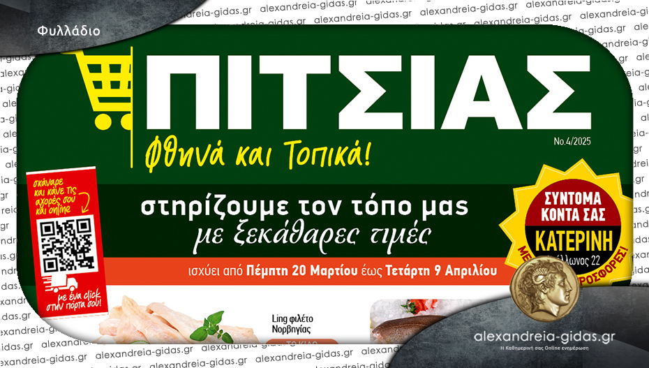Ξεκάθαρες τιμές και δυνατές προσφορές μόνο στα ΠΙΤΣΙΑΣ ΜΑΡΚΕΤ – δείτε το νέο φυλλάδιο!