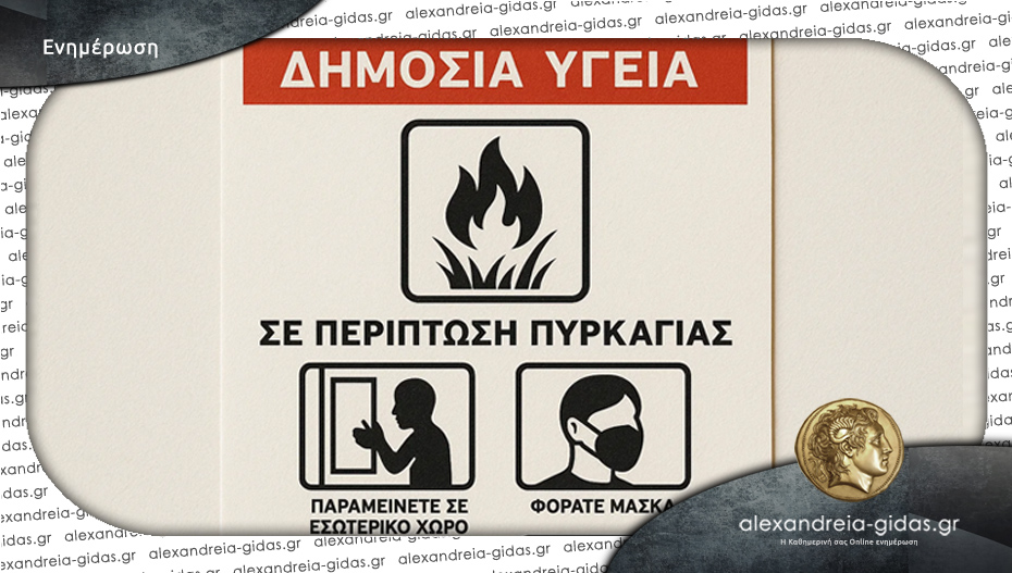 Οδηγίες προστασίας της Δημόσιας Υγείας σε περίπτωση πυρκαγιάς