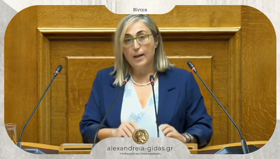 Η πρώτη ομιλία της Στέλλας Αραμπατζή στην Ολομέλεια της Βουλής