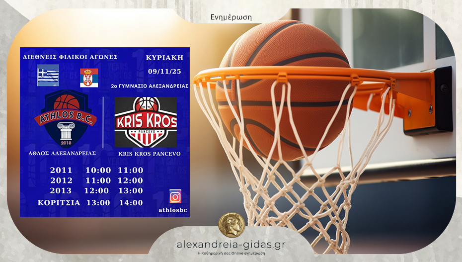 Διεθνές τουρνουά μπάσκετ από την Ακαδημία ΑΘΛΟΣ!