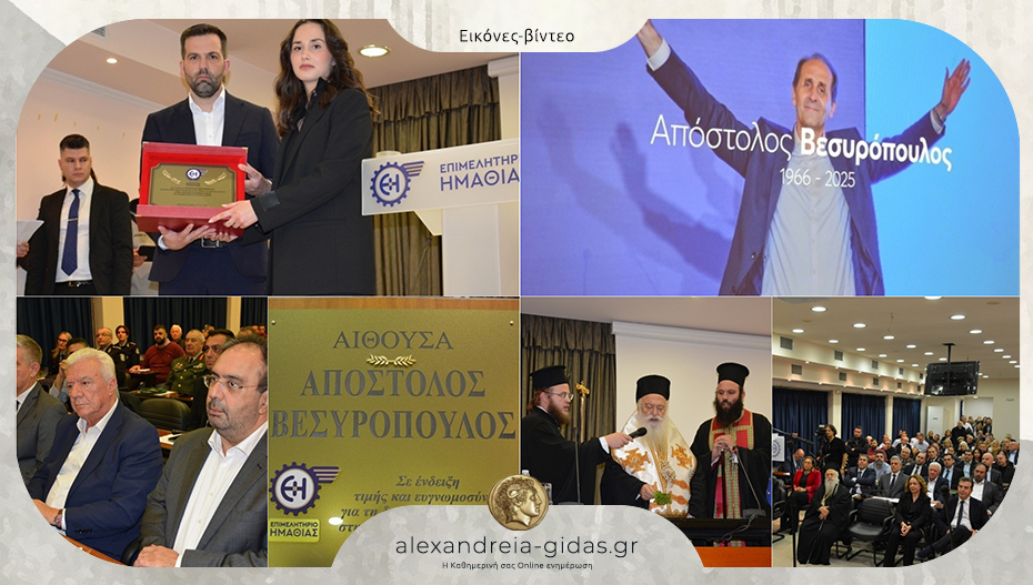 Το Επιμελητήριο Ημαθίας τίμησε τον Απόστολο Βεσυρόπουλο!