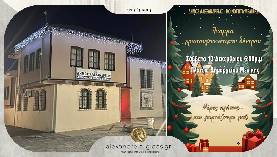 Ανάβει το Σάββατο το χριστουγεννιάτικο δέντρο στη Μελίκη