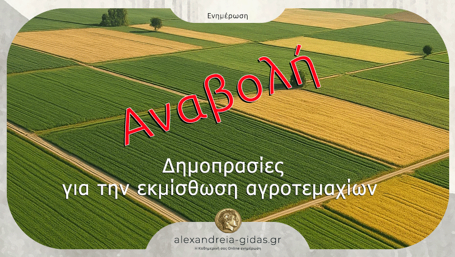 Αναβάλλεται η δημοπρασία για αγροτεμάχια σε Πρόδρομο, Πρασινάδα, Νησί και Κλειδί