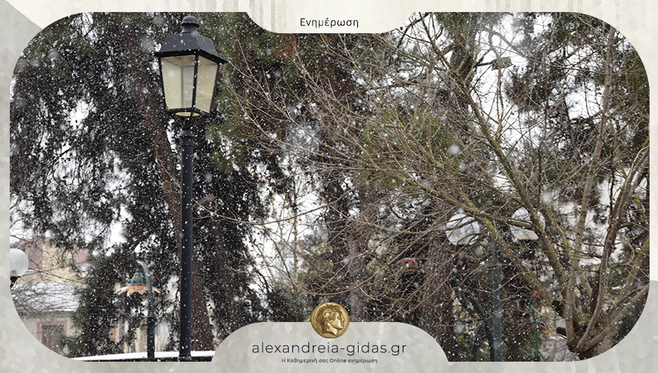 Έρχονται χιόνια στην Αλεξάνδρεια – οδηγίες προστασίας από το Τμήμα Πολιτικής Προστασίας του δήμου