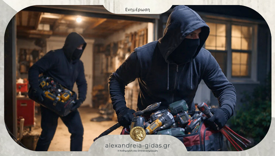 Οι αστυνομικοί της Αλεξάνδρειας εντόπισαν 2 διαρρήκτες που έκλεβαν συσκευές και εργαλεία από σπίτια