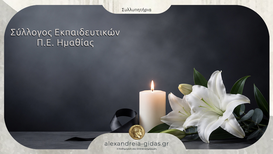 Συλλυπητήριο μήνυμα των εκπαιδευτικών Ημαθίας προς την Τζένη Γεροπούλου