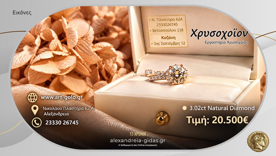 Χρυσοχοΐον ART & GOLD: Ένα εντυπωσιακό δαχτυλίδι για όσους αγαπούν….πολύ!